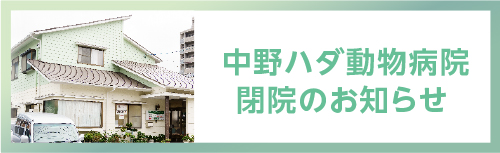 中野ハダ動物病院は閉院いたしました