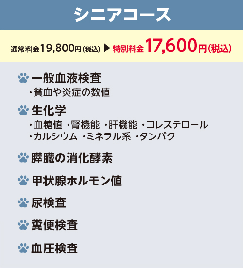 健康診断のシニアコース